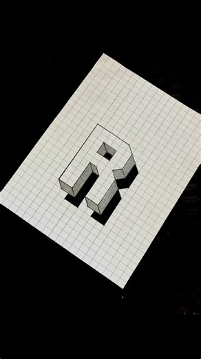 3D Floating Letter R #viral #ytshorts #floating #art