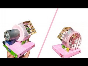 How to make a powerful mini fan at home || Amazing looking mini portable fan || Stylist fan making