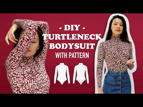 DIY Turtleneck Bodysuit w/ pattern | Capsule Wardrobe #1