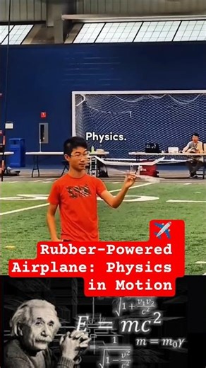 ✈️ Rubber-Powered Airplane: Physics in Motion#funny #experiements