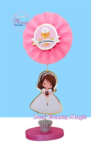 Deco Eventos Magic | ✨🩷Buscas ideas para Primera comunión?mira como hacer este fácil centro de mesa✨Looking for First Communion ideas? Check out how to make... | Instagram