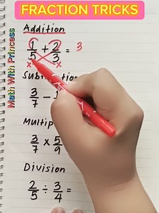 How to Add, Subtract, Multiply and Divide Proper Fractions #math #mathwithprincess #mathviralvideo #mathviral #mathschallenge #mathematics #properfractions | Math with Princess