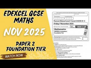 November 2025 Foundation Paper 2 GCSE Maths Edexcel Full Review and Solutions