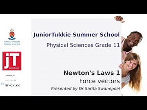 Gr 12 Physical Science - Newton's Laws 1: Force vectors (Junior Tukkie Summer School)