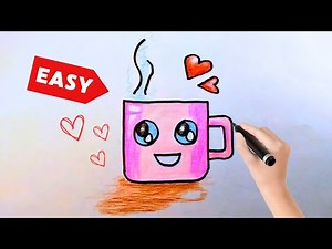 How to Draw a Cute Cup | Easy Step-by-Step for Kids | Lalagram