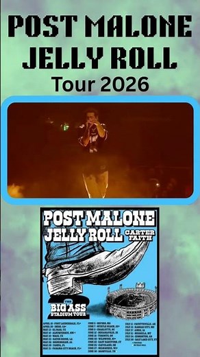 Post Malone and Jelly Roll have officially announced The BIG ASS Stadium Tour Part 2 for 2026.