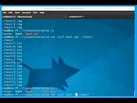 Linux: How to tar a directory