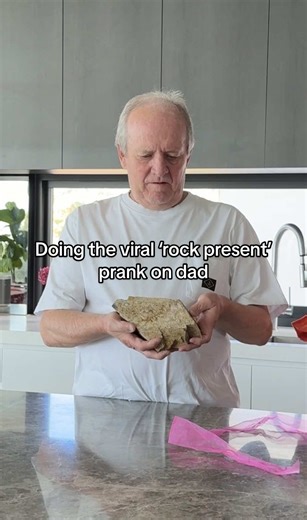 Funny Rock Present Prank on Dad You Have to Try