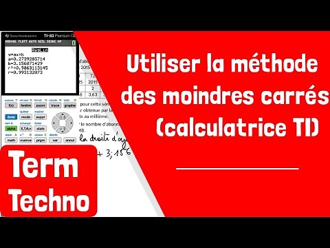 Comment utiliser la méthode des moindres carrés (calculatrice TI) ?