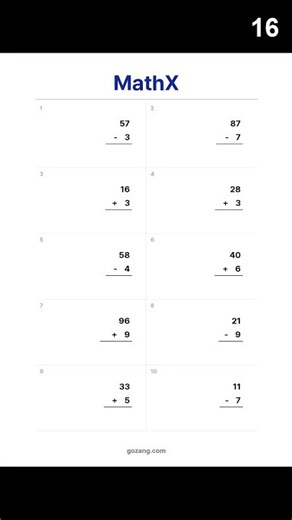 Free Beginner Math Worksheet #22 | Addition & Subtraction Practice #Shorts