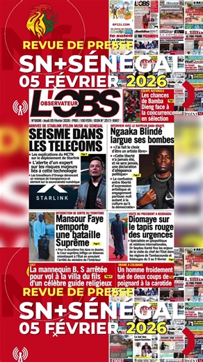 🛑 REVUE DE PRESSE RFM 05 FÉVRIER 2026 🇸🇳#revuedepresse #revuedepressewolof #rfm #revuedepressesenegal #senegalaise_tik_tok