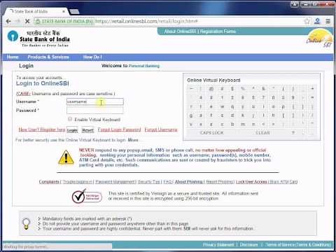 How to login into State bank of India SBI online account www.onlinesbi.com