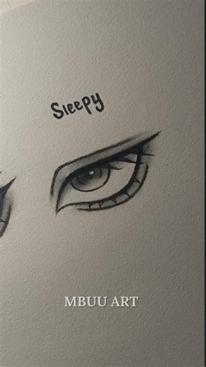 Drawing Eyes excited and sleepy atutorial✏️ #drawing #tutorial #howtodraw #eyes #art