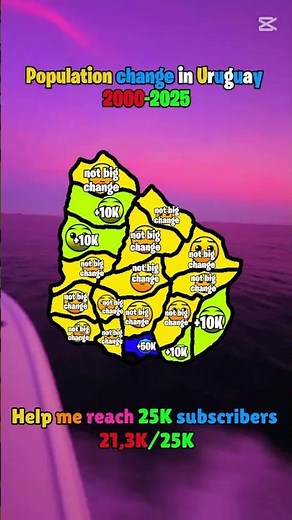 Population change in Uruguay 2000-2025 #map #geoportal #europe #mapping #geography