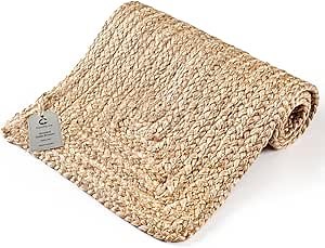 Comfy-co Jute Braided Burlap Table Runner - 36x13 Inches, 100% Jute, Rustic Vintage Style for Weddings, BBQs & Holidays