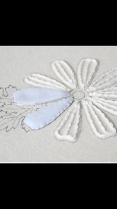 Part 2. Felt padding, getting the flower ready for the satin stitch. #RaisedEmbroidery #FloralEmbroidery #StumpworkEmbroidery | Alexandrina Dordea