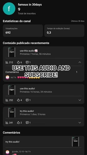 Try this audio and subscribe!