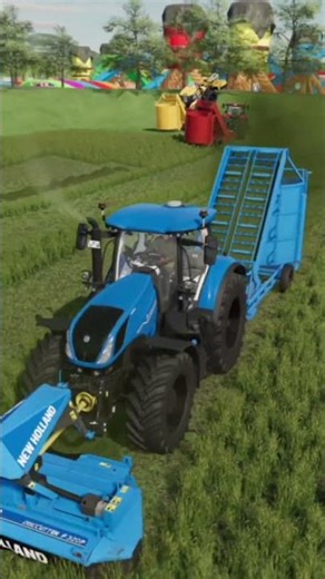 "Cutting Fresh Green Grass in FS22! 🌿🚜 | Shorts"