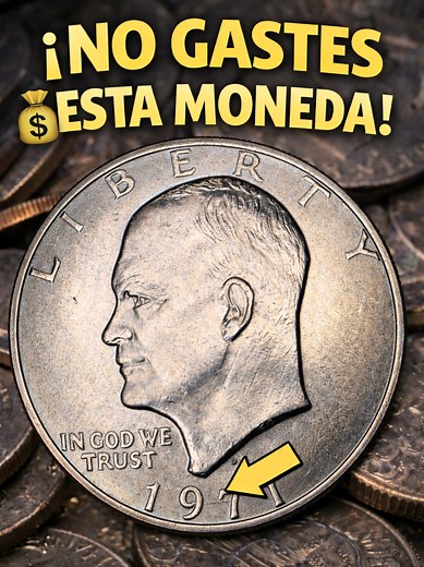 ¡TIENE VALOR! Moneda de $1 con un detalle🪙🔎 Dólar Eisenhower de 1971. Monedas de Colección #monedas #coins #dinero #dolares #coleccionista