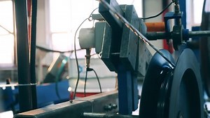 Electrical wire production process at a cable manufacturing plant
