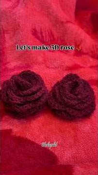 How to make 3D crochet rose. #crochetforbeginners #crochetrose #crochetroseflower #howtomake
