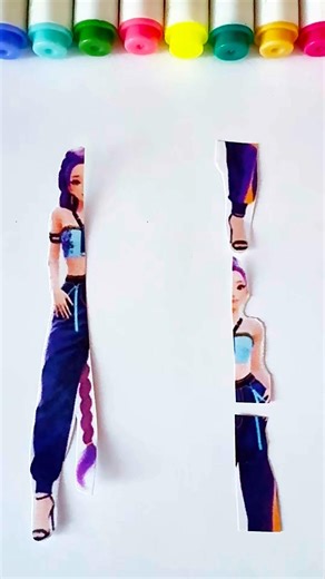 Kpop Demon Hunters | Huntrix paper puzzle 3 #kpopdemonhunter #huntrix #art #demon #golden