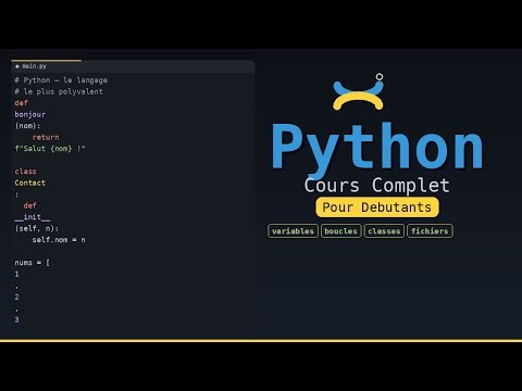 Python Cours Complet pour Debutants 2026 | Variables, Boucles, Fonctions, Classes, Fichiers