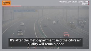 BBC Minute India - Delhi has shut all schools and colleges indefinitely amid the worsening levels of air pollution - the top stories in 60 seconds. https://bbc.in/3x88Wc1 | BBC News India