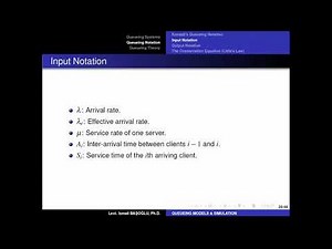 Simulation Modeling 57 Input Notation for Queueing Models