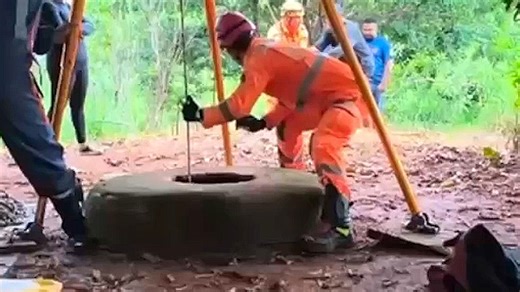 Woman rescued from extremely narrow 39ft well