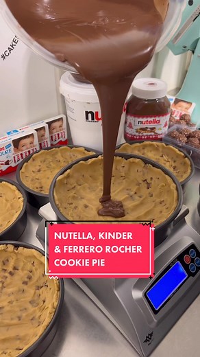 Indulgent Nutella, Kinder & Ferrero Cookie Pie Recipe
