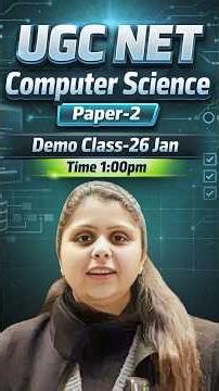 UGC NET Computer Science Classes | UGC NET CS Paper 2 Demo Class