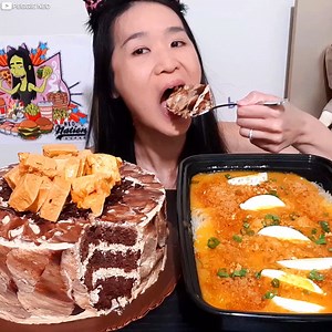 8.8K views · 325 reactions | Eating Filipino Cake! Chocolate Honey Crunch From Red Ribbon #mukbang #cake #asmr #filipinofood #dessert | Peggie Neo | Facebook