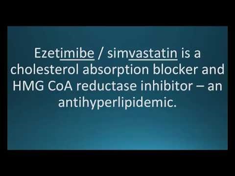 How to pronounce ezetimibe / simvastatin (Vytorin) (Memorizing Pharmacology Flashcard)