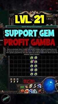 PoE 1 Gamble: Level 21 Support Gems for EASY Profit? #pathofexile #poe1 #shorts