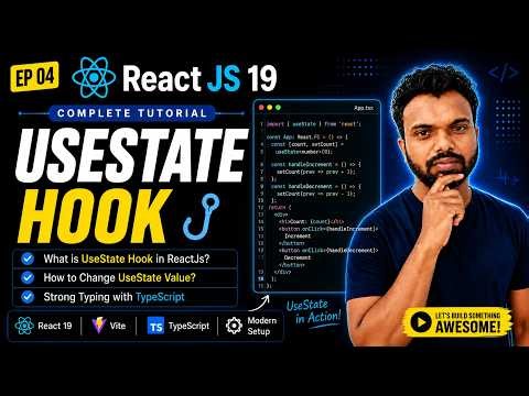 React JS 19 Tutorial in 2026 #4 | UseState Hook