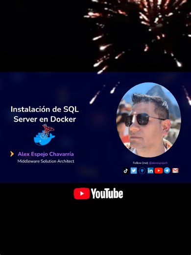 Sabes cómo instalar SQL en Docker 🐋 Te enseño cómo, visita mi canal 🎞️ https://youtu.be/KoXJjQH5DQ4 #dockers #container #programming #sqlserver #database