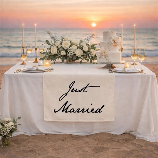 Wedding Table Runner Just Married Sign Personalized Last Name Sign Custom Linen Wedding Banner Sweetheart Table Decor Wedding Reception Gift - Etsy