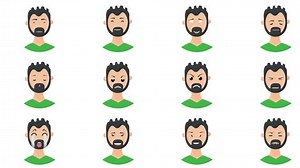 Animation Man Faces Reaction Set Short Stock Footage Video (100% Royalty-free) 1098822061 | Shutterstock