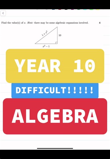 Difficult problem #maths #math #mathematics #equations #algebra #mathshelp #mathhelp #mathequation #mathseguations #teacher #tutor #quadratic #quadraticformula #mathtok #mathstok #gcsemaths #gcserevision #hscmaths #hsc #sac #sacs #trigonometry #trigfunctions #functions #learnontiktok #mathtok #mathstok #trials #trialshsc