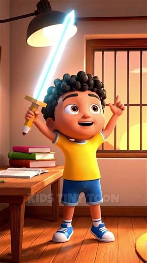 பென்சில் வீரன்! 😲 | Kutty Arjun’s Imagination World ✏️ | Tamil Short