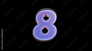 4K 3d countdown on black background, animated countdown 3d text, 3d countdown numbers