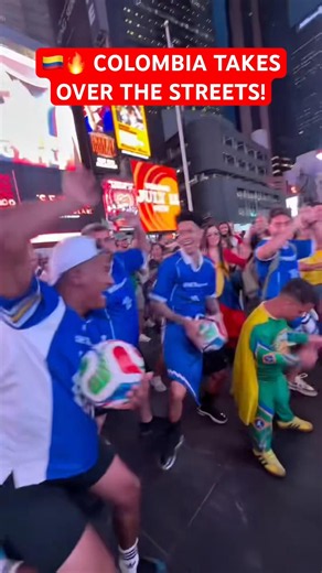 Colombia national football team fans flooded the streets after winning their opening World Cup match