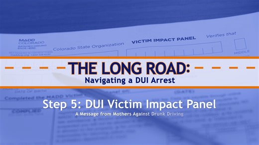 Attending a victim impact panel, like one offered by MADD Colorado, is one of the many required steps on the long road of a DUI. Impaired driving-related crashes are tragic and 100% preventable. Don’t put yourself and others at risk of a fatal crash — always use a designated driver, ride-share service, taxi or public transit to get home safely. #TheHeatIsOn Fall Festivals DUI enforcement period continues. Access the full video series here: https://www.youtube.com/playlist?list=PLYszme4xVADAj-FDn