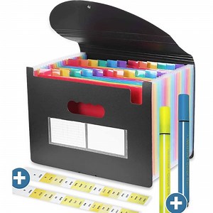 [Hot Item] Storage Organiser Plastic A4 Accordion Large Capacity File Folder (24 Pockets)