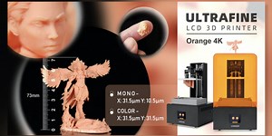 Longer Orange 4K Resin 3D Printer Launched on Kickstarter and Hit at 10/31 microns subpixel!