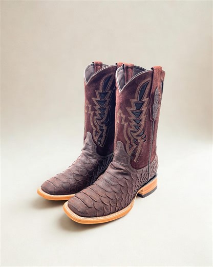 Handcrafted Men's Python Cowboy Boots/ Square Toe Cowboy Boots Python / Men's Exotic Boots/ Botas Vaqueras Exotica/ Men's Snake Cowboy Boots - Etsy