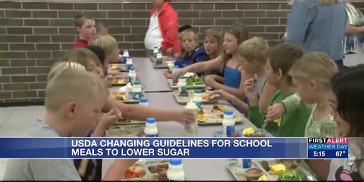 USDA changing guidelines for school meals to lower sugar