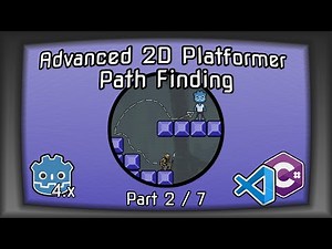 Godot 4.x Advanced Player & Enemy AI 2D Platformer Path finding | [ Part 2 / 7] | .NET 8 | vscode