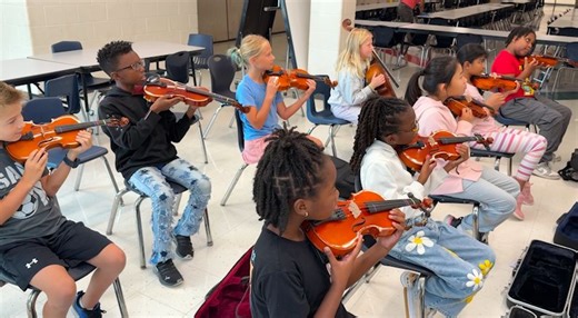 Elementary students play in new orchestra
